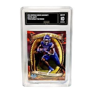 Ashton Jeanty RC GEM MINT 10 Bowman University Chrome Ramblin' Man #RM-8 2024!